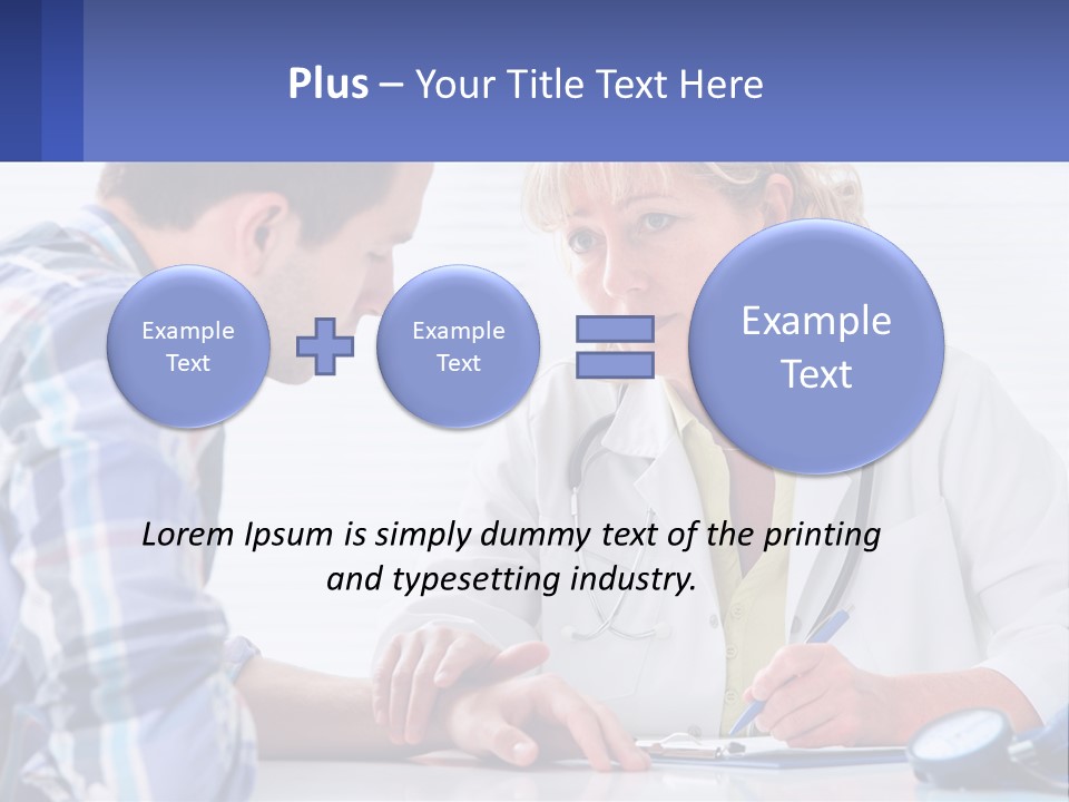 A Doctor Writing On A Clipboard Next To A Patient PowerPoint Template