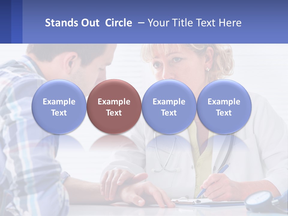 A Doctor Writing On A Clipboard Next To A Patient PowerPoint Template