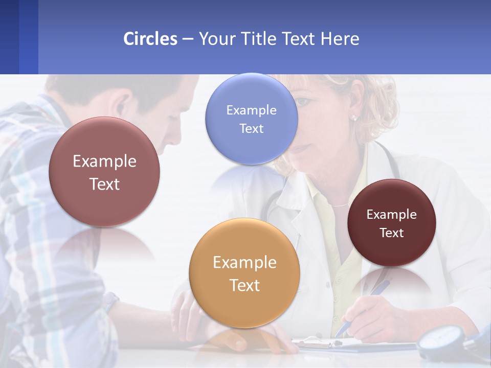 A Doctor Writing On A Clipboard Next To A Patient PowerPoint Template