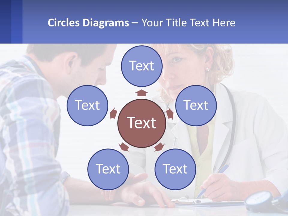 A Doctor Writing On A Clipboard Next To A Patient PowerPoint Template