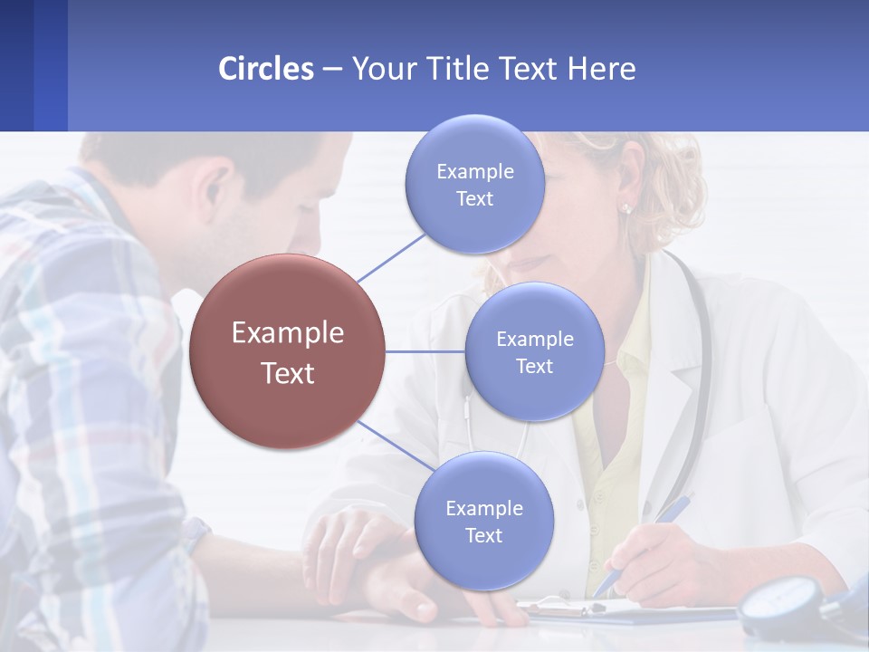 A Doctor Writing On A Clipboard Next To A Patient PowerPoint Template
