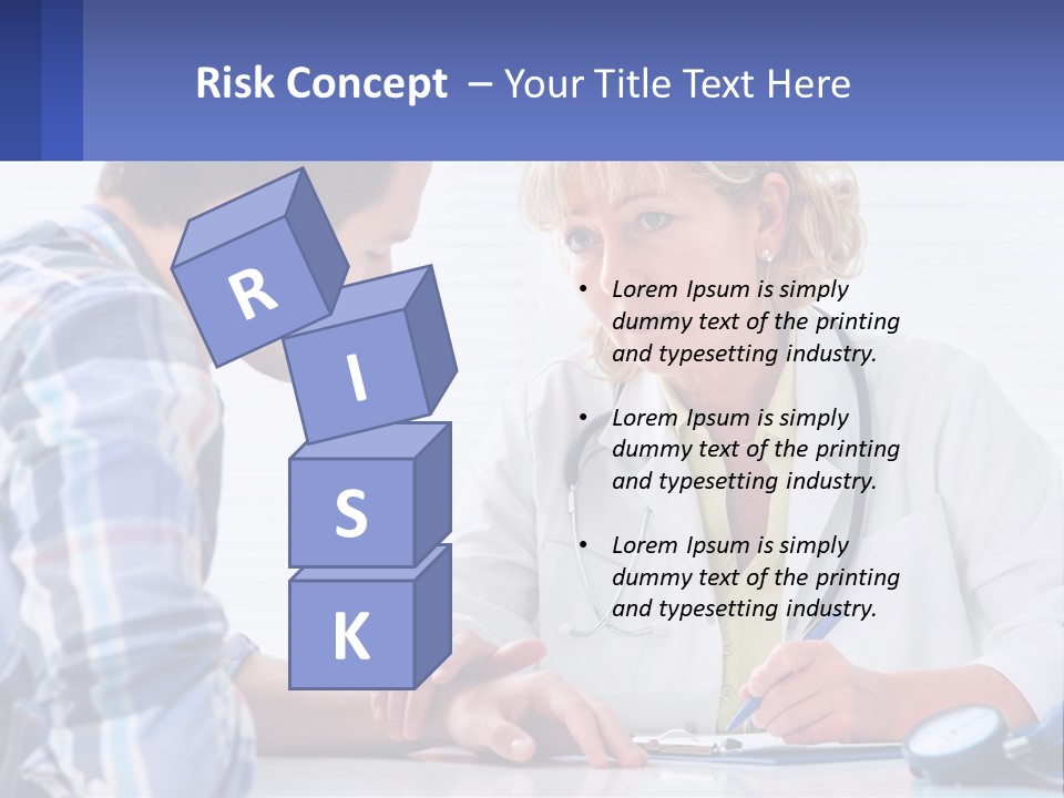 A Doctor Writing On A Clipboard Next To A Patient PowerPoint Template