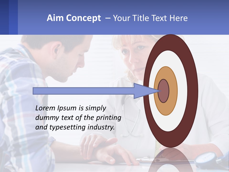 A Doctor Writing On A Clipboard Next To A Patient PowerPoint Template