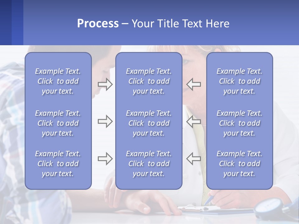 A Doctor Writing On A Clipboard Next To A Patient PowerPoint Template