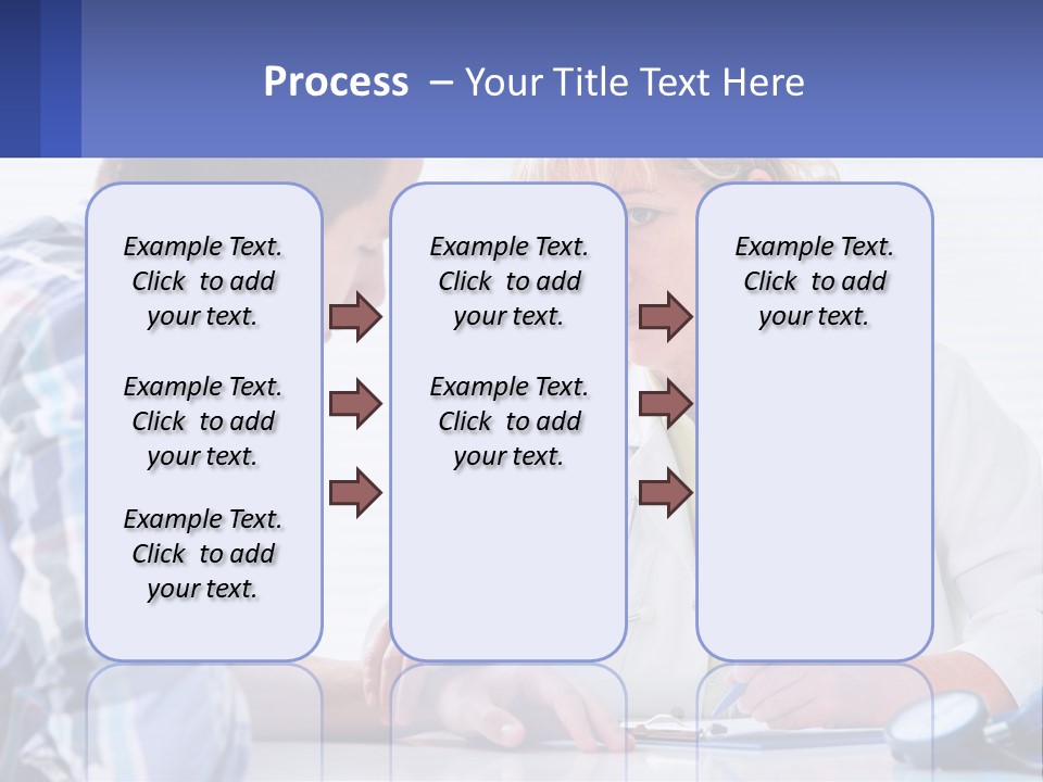 A Doctor Writing On A Clipboard Next To A Patient PowerPoint Template