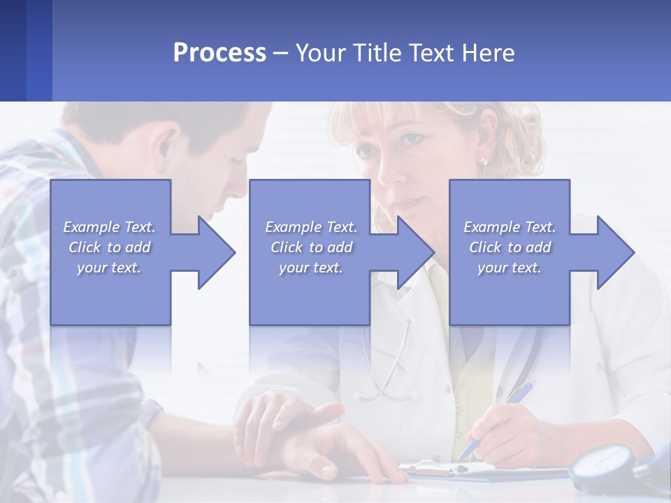 A Doctor Writing On A Clipboard Next To A Patient PowerPoint Template