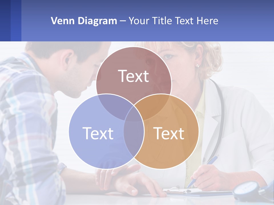 A Doctor Writing On A Clipboard Next To A Patient PowerPoint Template