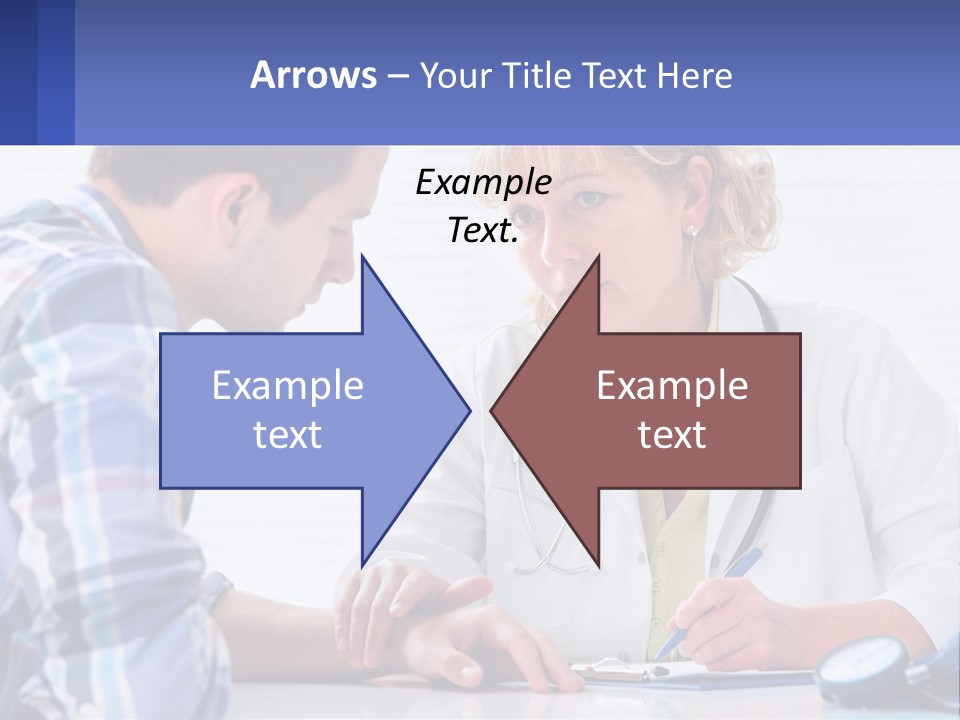 A Doctor Writing On A Clipboard Next To A Patient PowerPoint Template