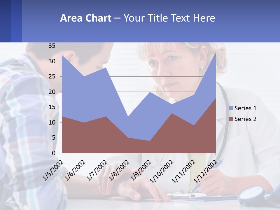 A Doctor Writing On A Clipboard Next To A Patient PowerPoint Template