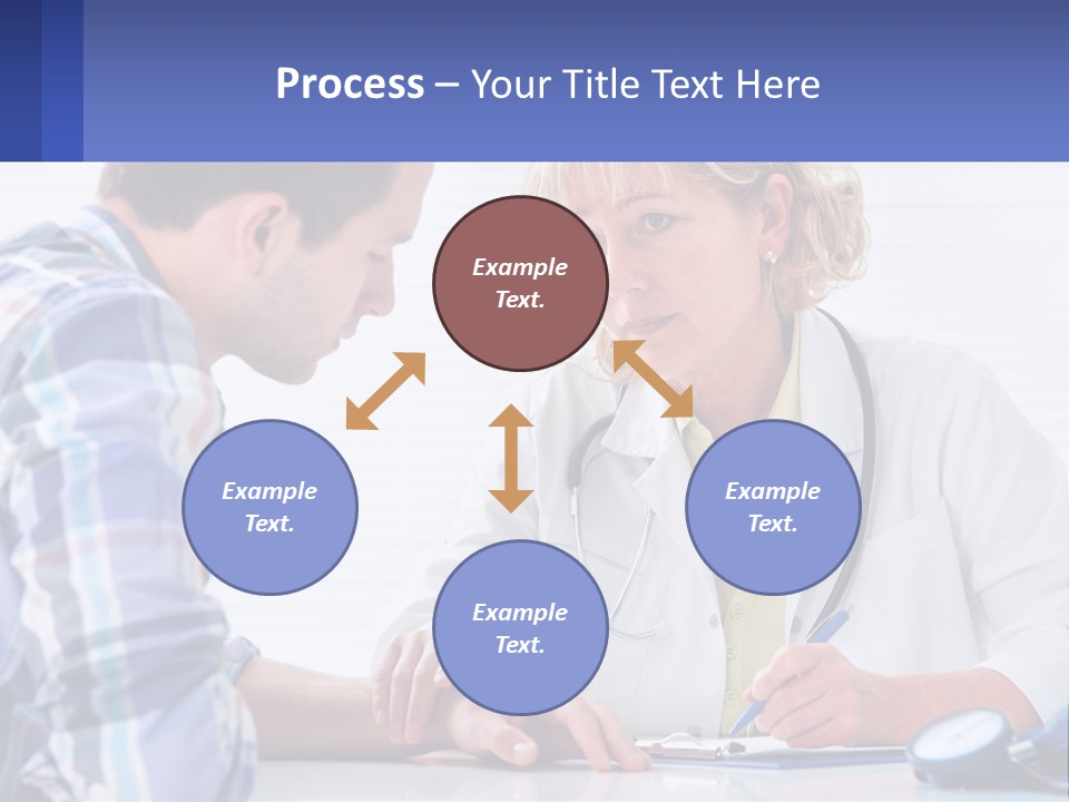 A Doctor Writing On A Clipboard Next To A Patient PowerPoint Template