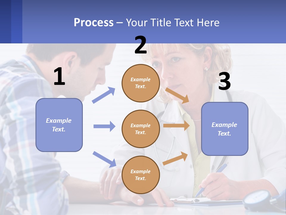 A Doctor Writing On A Clipboard Next To A Patient PowerPoint Template