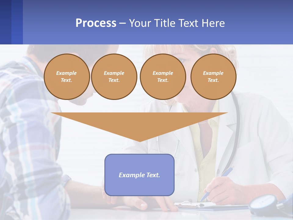 A Doctor Writing On A Clipboard Next To A Patient PowerPoint Template