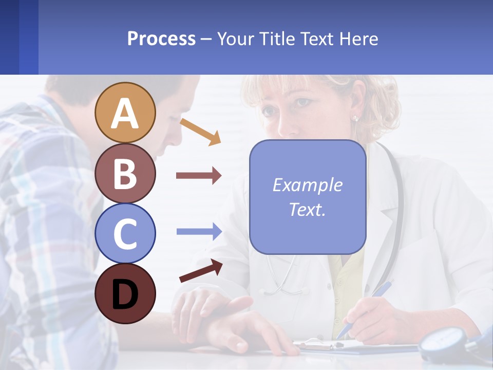 A Doctor Writing On A Clipboard Next To A Patient PowerPoint Template