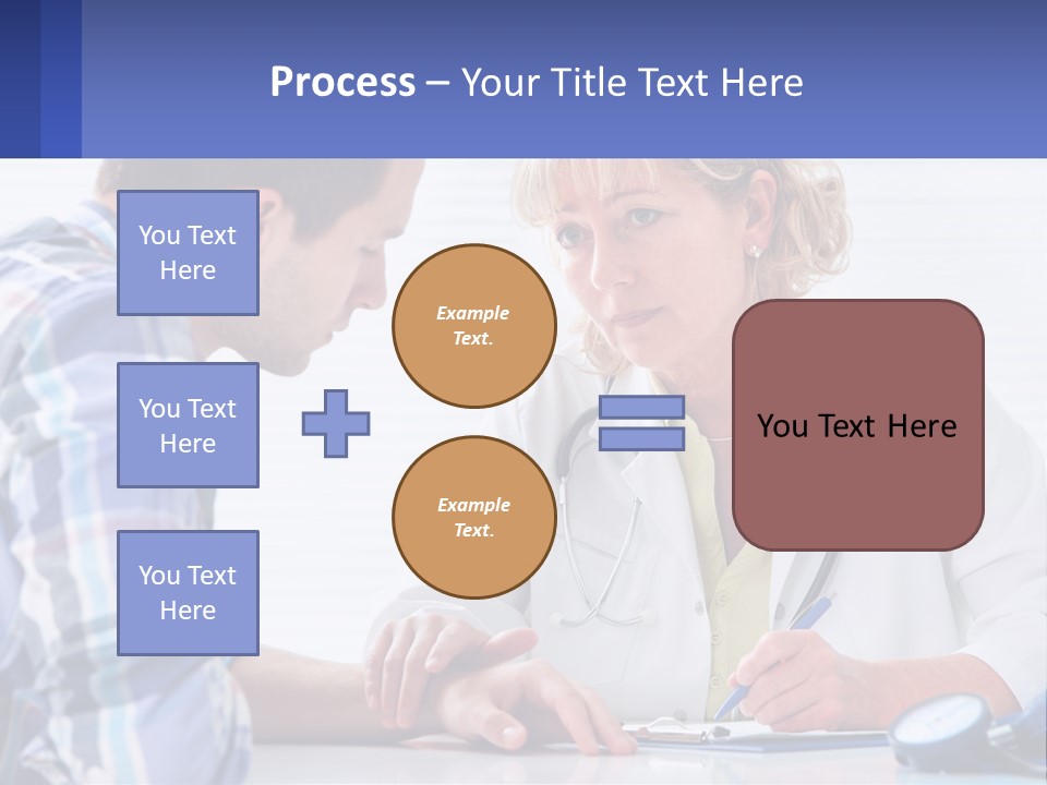 A Doctor Writing On A Clipboard Next To A Patient PowerPoint Template