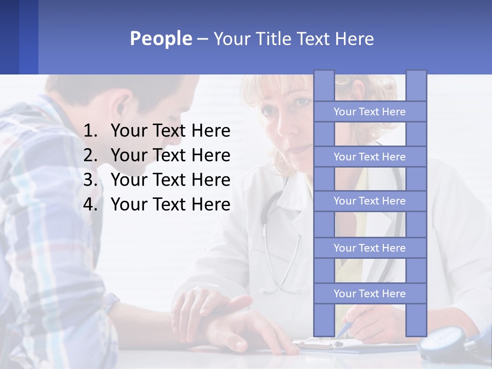 A Doctor Writing On A Clipboard Next To A Patient PowerPoint Template