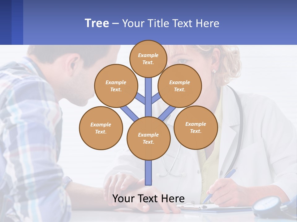 A Doctor Writing On A Clipboard Next To A Patient PowerPoint Template
