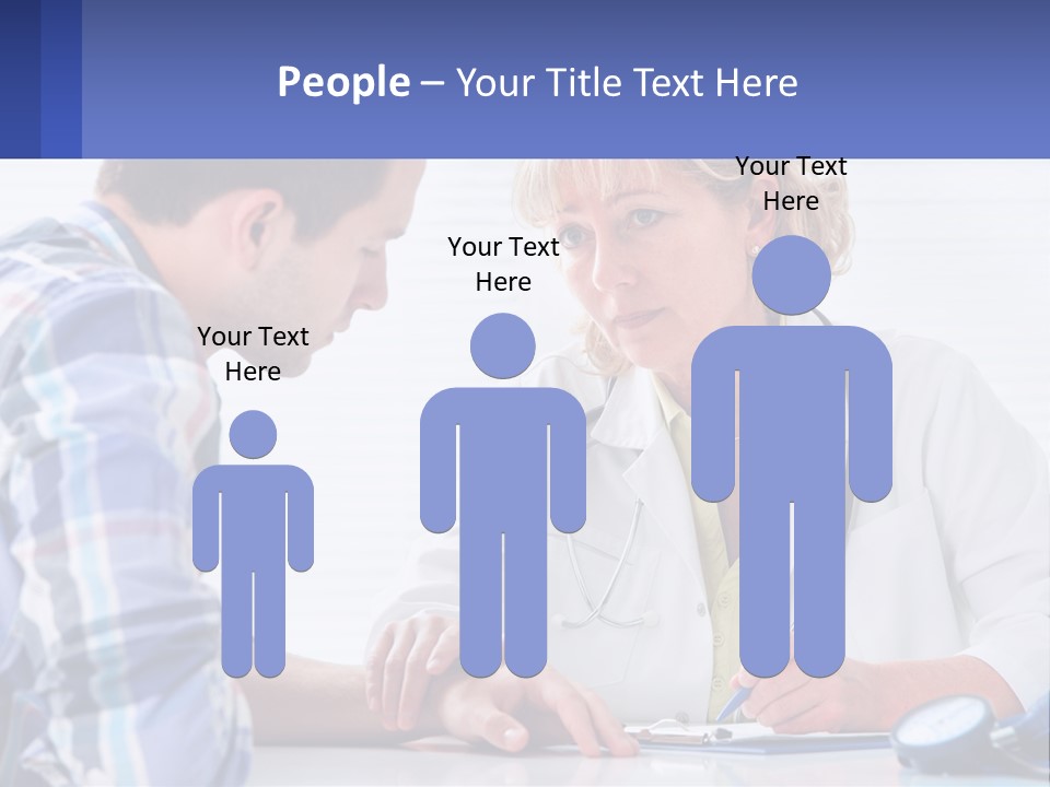 A Doctor Writing On A Clipboard Next To A Patient PowerPoint Template