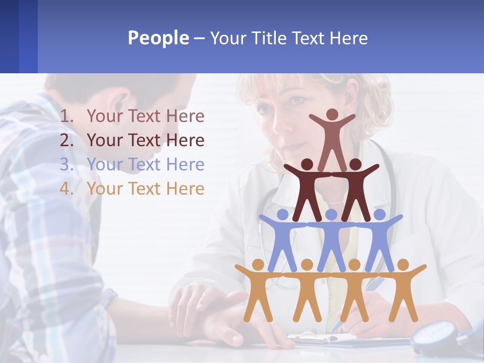 A Doctor Writing On A Clipboard Next To A Patient PowerPoint Template