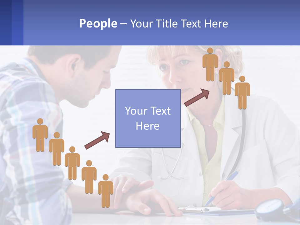 A Doctor Writing On A Clipboard Next To A Patient PowerPoint Template