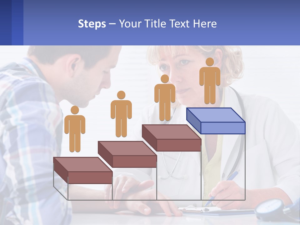 A Doctor Writing On A Clipboard Next To A Patient PowerPoint Template