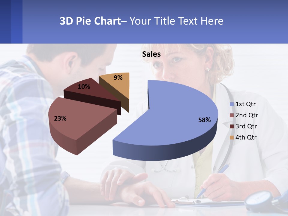 A Doctor Writing On A Clipboard Next To A Patient PowerPoint Template