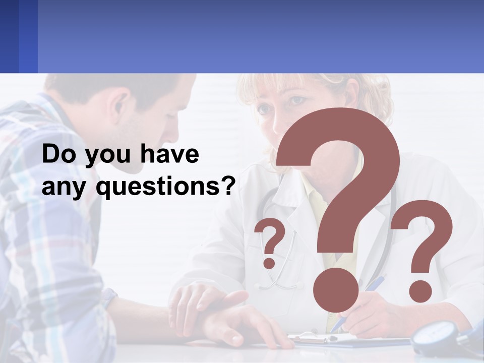 A Doctor Writing On A Clipboard Next To A Patient PowerPoint Template