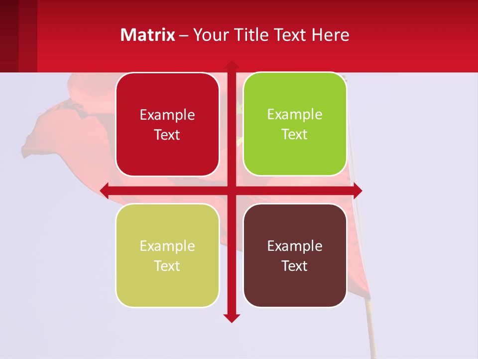 A Chinese Flag Flying In The Wind With A Blue Sky In The Background PowerPoint Template