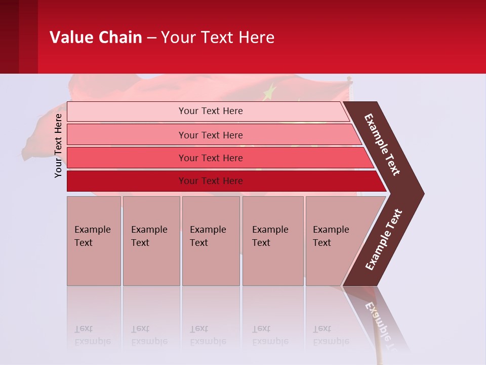 A Chinese Flag Flying In The Wind With A Blue Sky In The Background PowerPoint Template