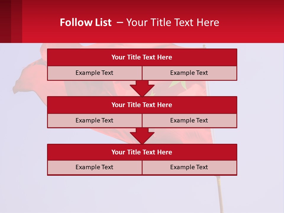A Chinese Flag Flying In The Wind With A Blue Sky In The Background PowerPoint Template