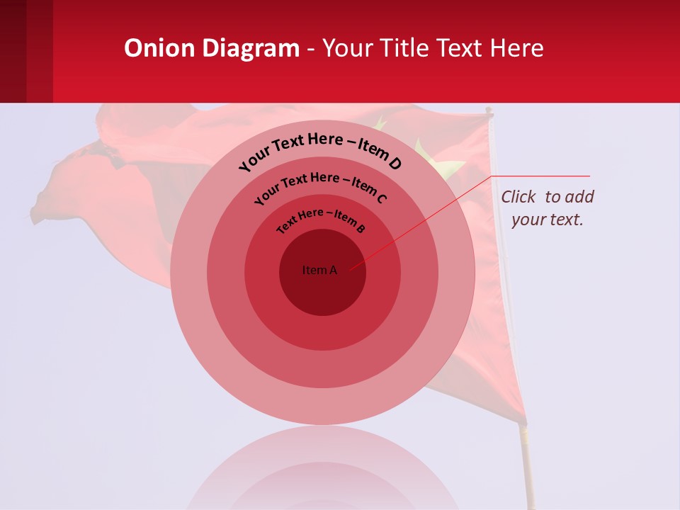 A Chinese Flag Flying In The Wind With A Blue Sky In The Background PowerPoint Template