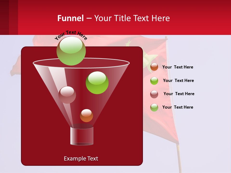 A Chinese Flag Flying In The Wind With A Blue Sky In The Background PowerPoint Template