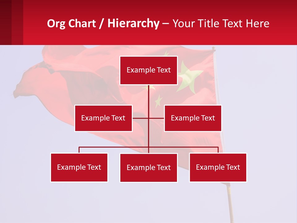 A Chinese Flag Flying In The Wind With A Blue Sky In The Background PowerPoint Template