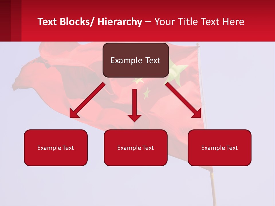 A Chinese Flag Flying In The Wind With A Blue Sky In The Background PowerPoint Template