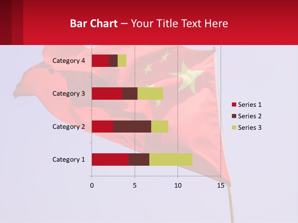 A Chinese Flag Flying In The Wind With A Blue Sky In The Background PowerPoint Template