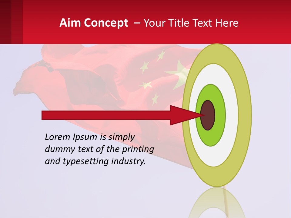 A Chinese Flag Flying In The Wind With A Blue Sky In The Background PowerPoint Template