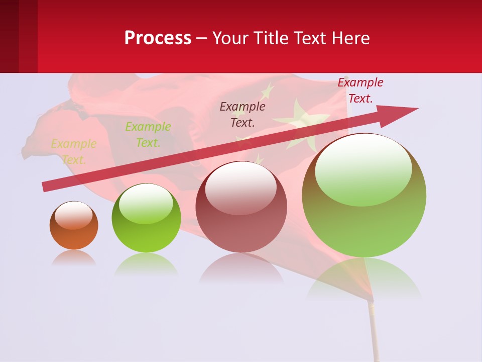 A Chinese Flag Flying In The Wind With A Blue Sky In The Background PowerPoint Template