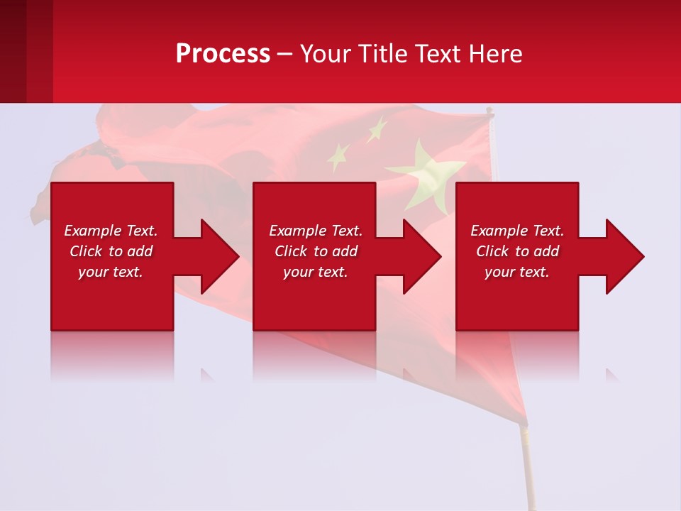 A Chinese Flag Flying In The Wind With A Blue Sky In The Background PowerPoint Template