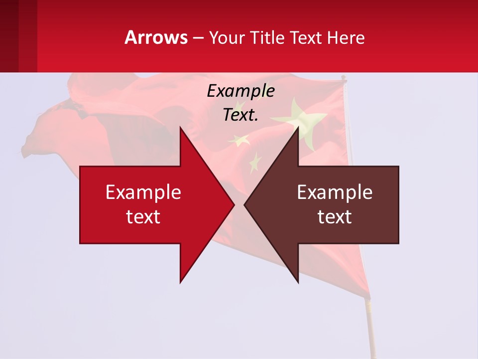 A Chinese Flag Flying In The Wind With A Blue Sky In The Background PowerPoint Template