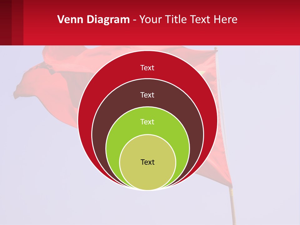 A Chinese Flag Flying In The Wind With A Blue Sky In The Background PowerPoint Template