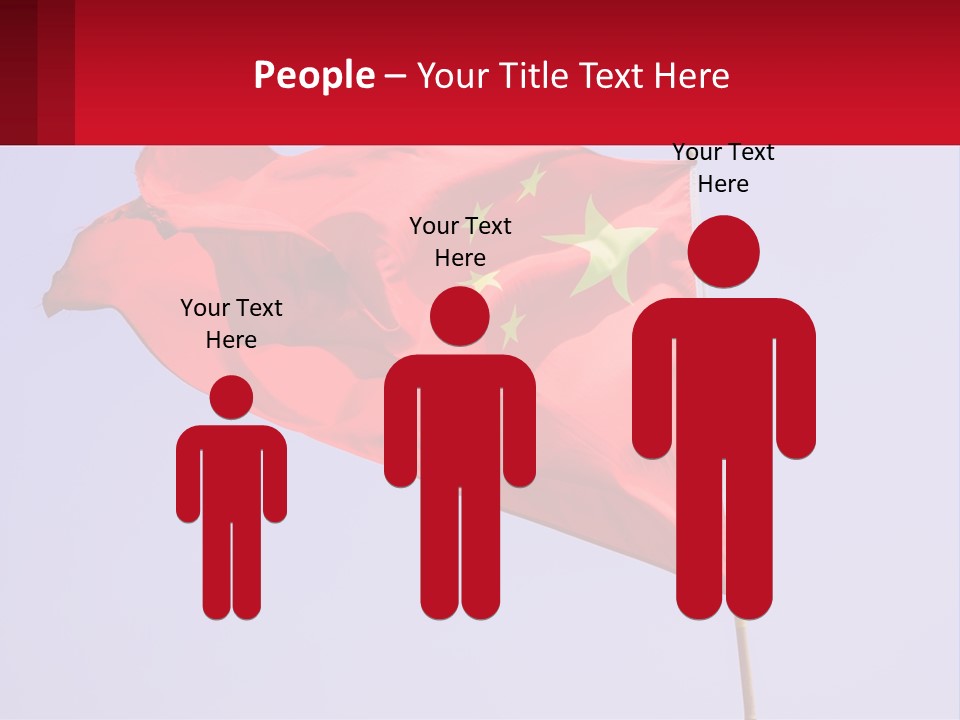 A Chinese Flag Flying In The Wind With A Blue Sky In The Background PowerPoint Template