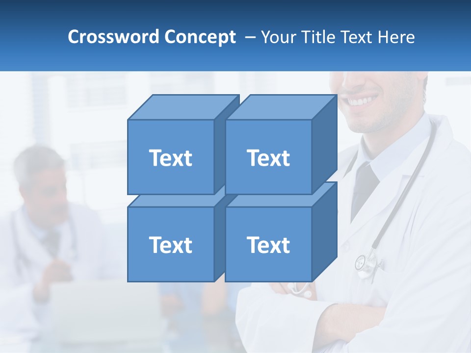 A Doctor Standing In Front Of A Laptop Computer PowerPoint Template