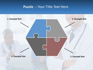 A Doctor Standing In Front Of A Laptop Computer PowerPoint Template