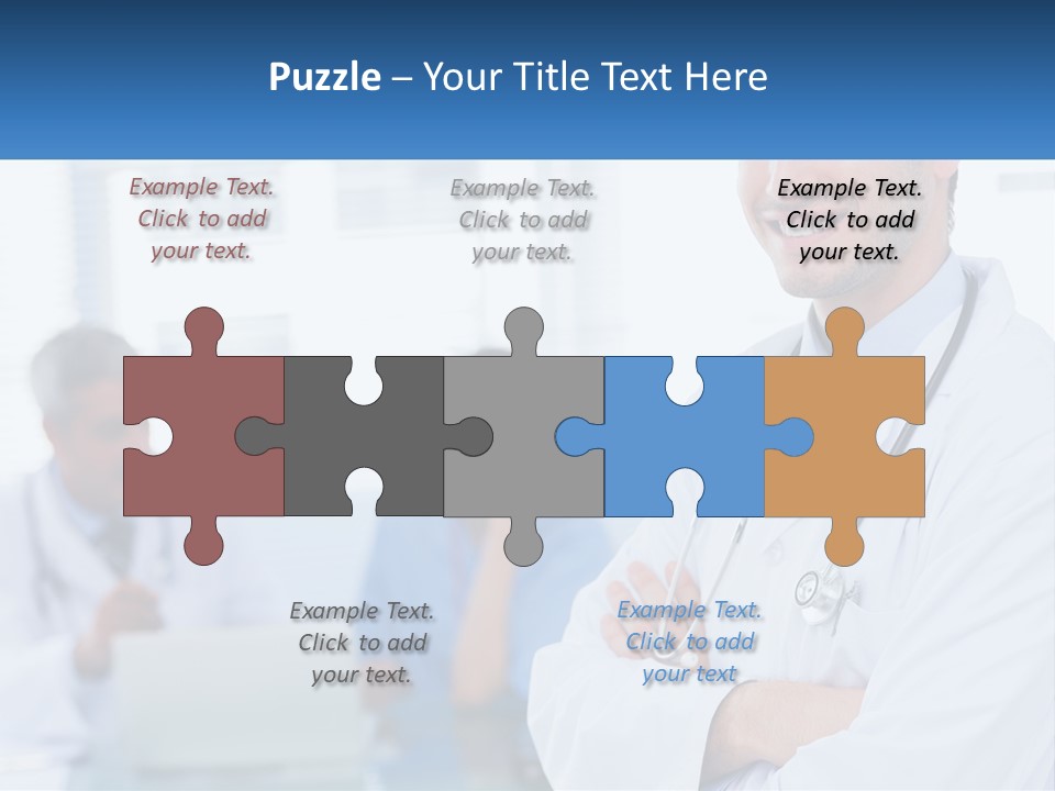 A Doctor Standing In Front Of A Laptop Computer PowerPoint Template