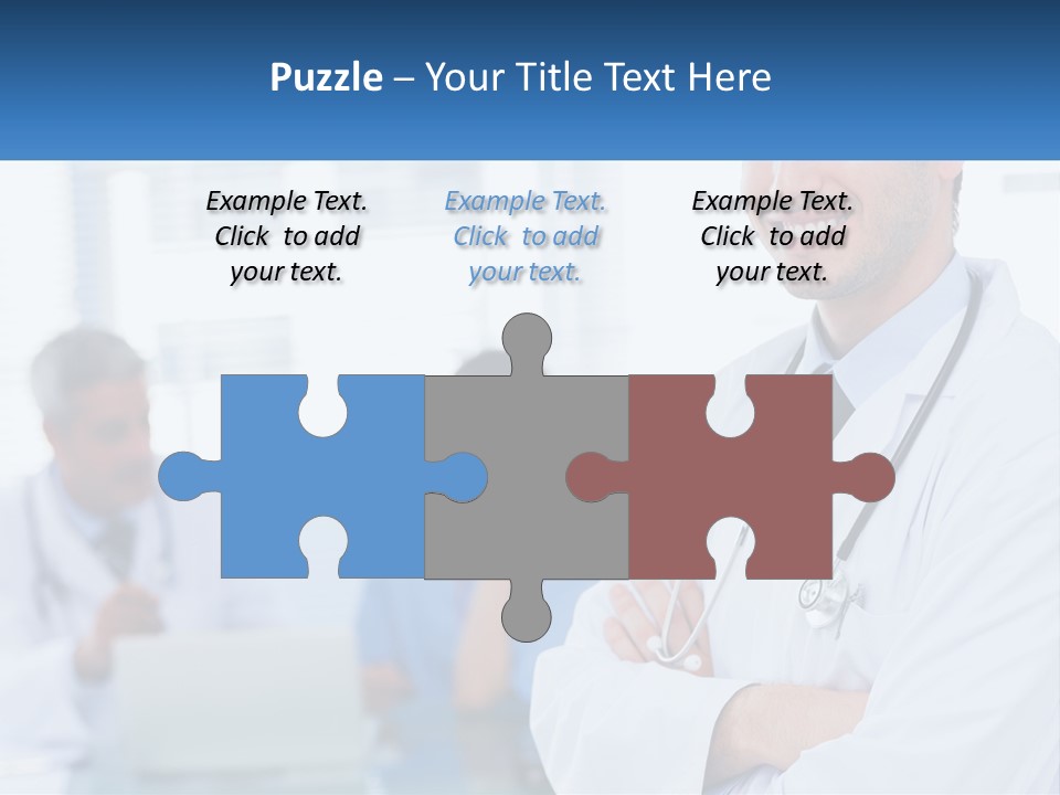 A Doctor Standing In Front Of A Laptop Computer PowerPoint Template