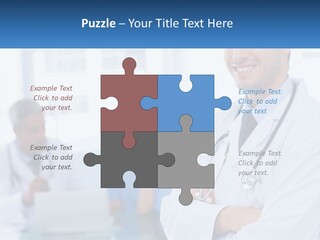 A Doctor Standing In Front Of A Laptop Computer PowerPoint Template