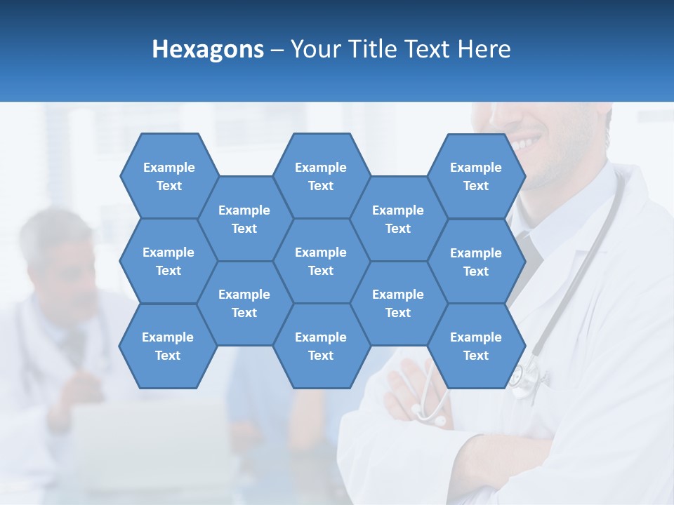 A Doctor Standing In Front Of A Laptop Computer PowerPoint Template