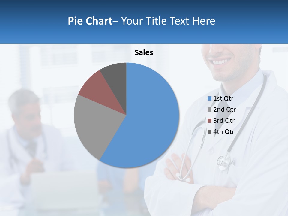 A Doctor Standing In Front Of A Laptop Computer PowerPoint Template