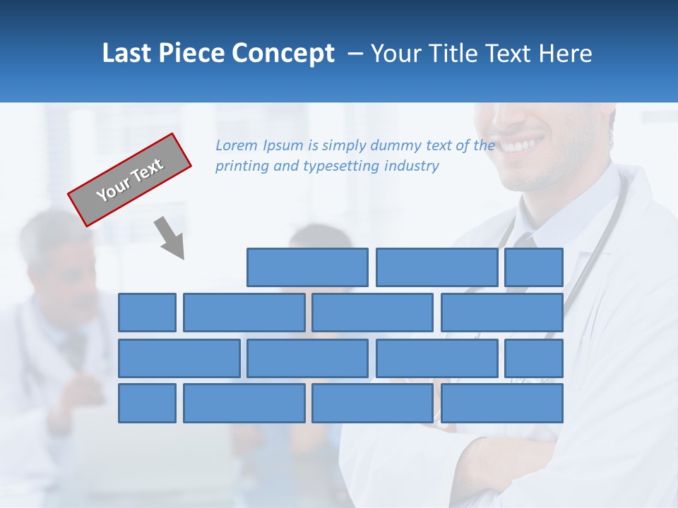 A Doctor Standing In Front Of A Laptop Computer PowerPoint Template