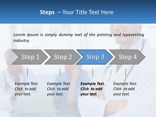 A Doctor Standing In Front Of A Laptop Computer PowerPoint Template