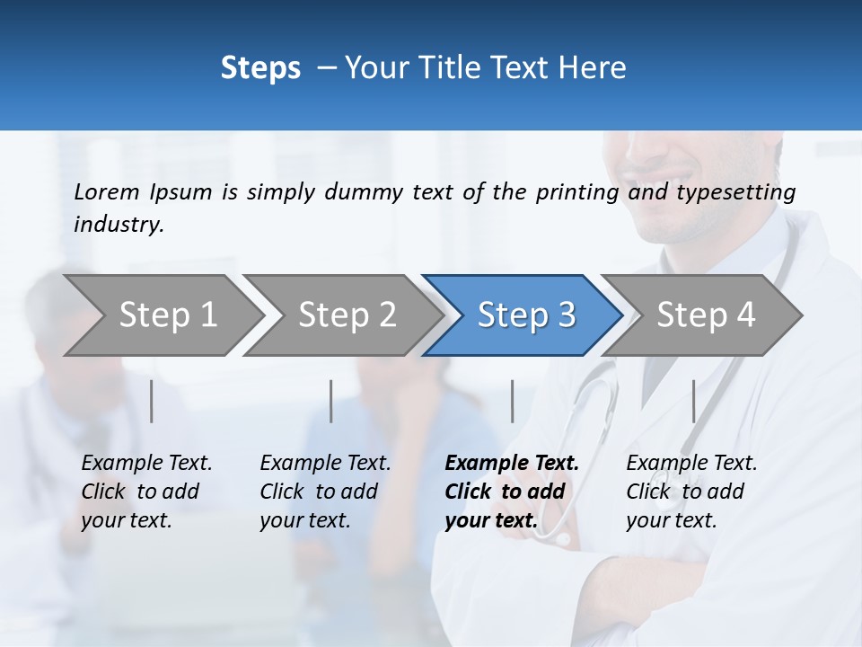 A Doctor Standing In Front Of A Laptop Computer PowerPoint Template